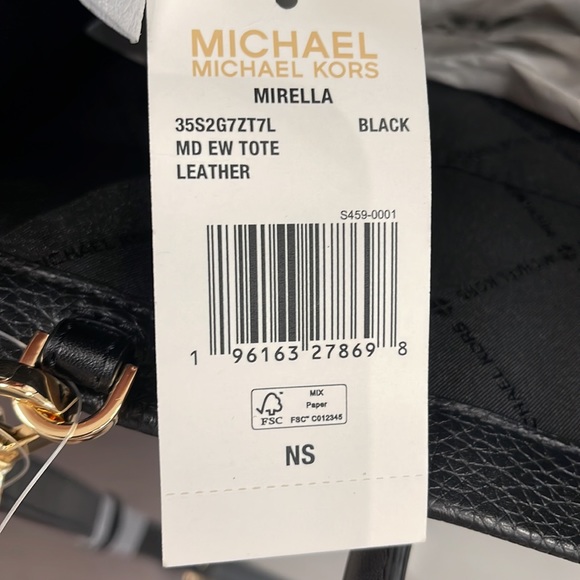 KorsMichael Kors Medium Mirella 35S2G7ZT7L Tote Bag In Black NWT - Picture 8 of 16